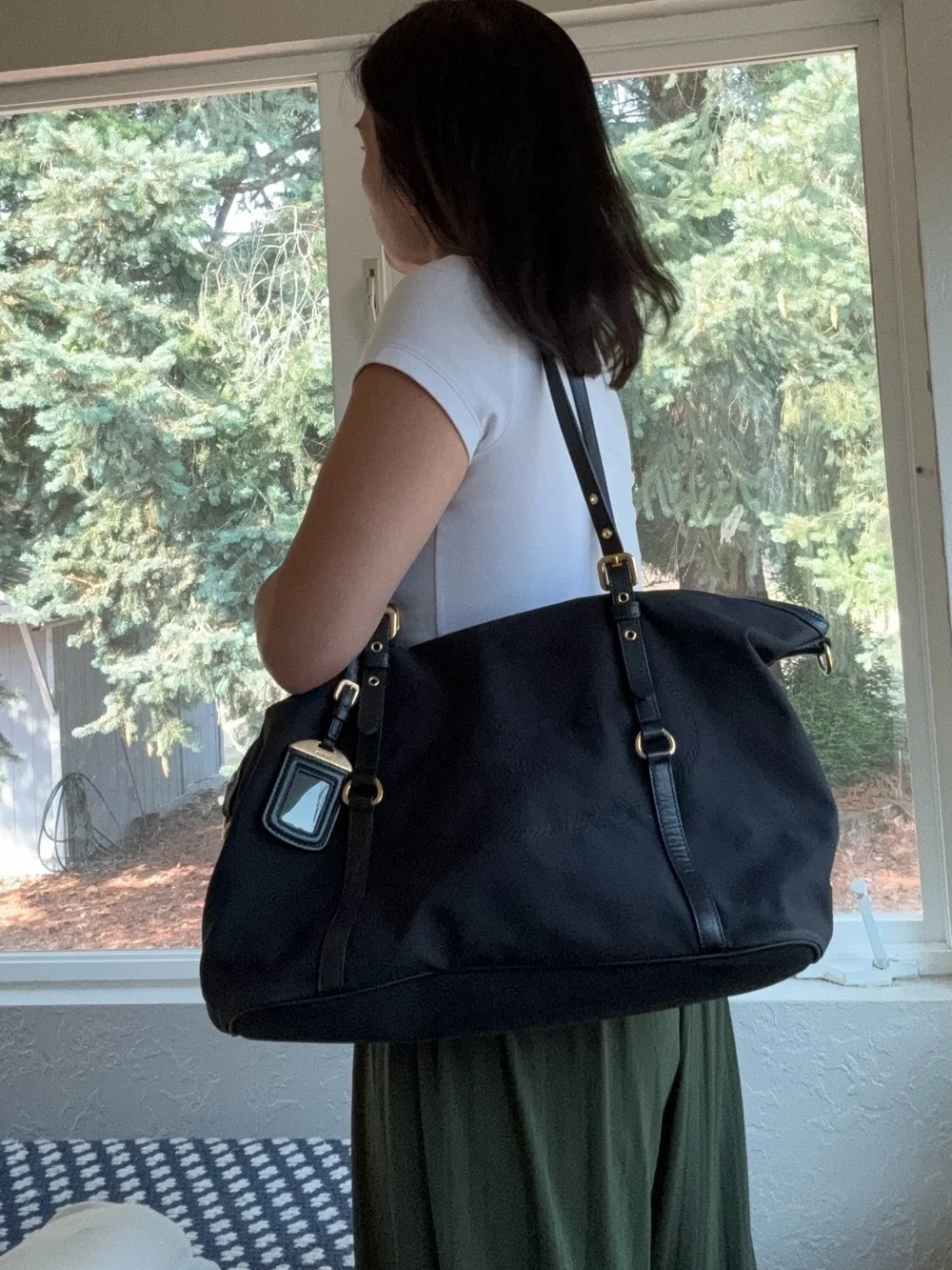 Prada Milano Jacquard Tote - Authentic